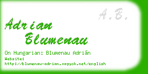 adrian blumenau business card